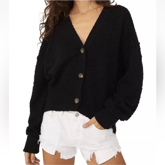 Free People Sweaters - Free people Found My Friend cardigan size large in black